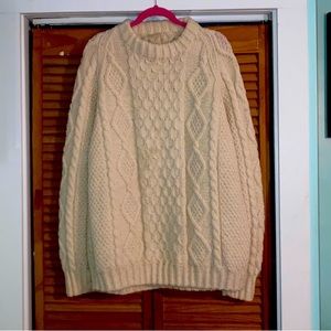 Vintage Irish Fisherman Wool Sweater Anne McCool Men’s XL